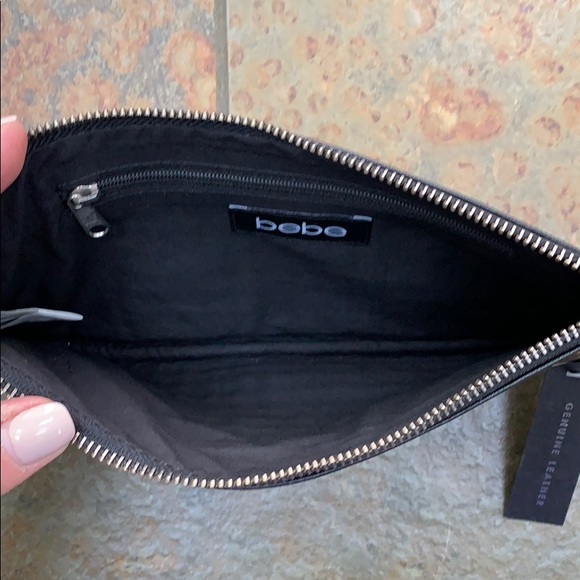 Bebe Leather Clutch Wristlet NWT - Picture 3 of 3